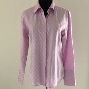 Banana Republic Pink and White Button Down Shirt